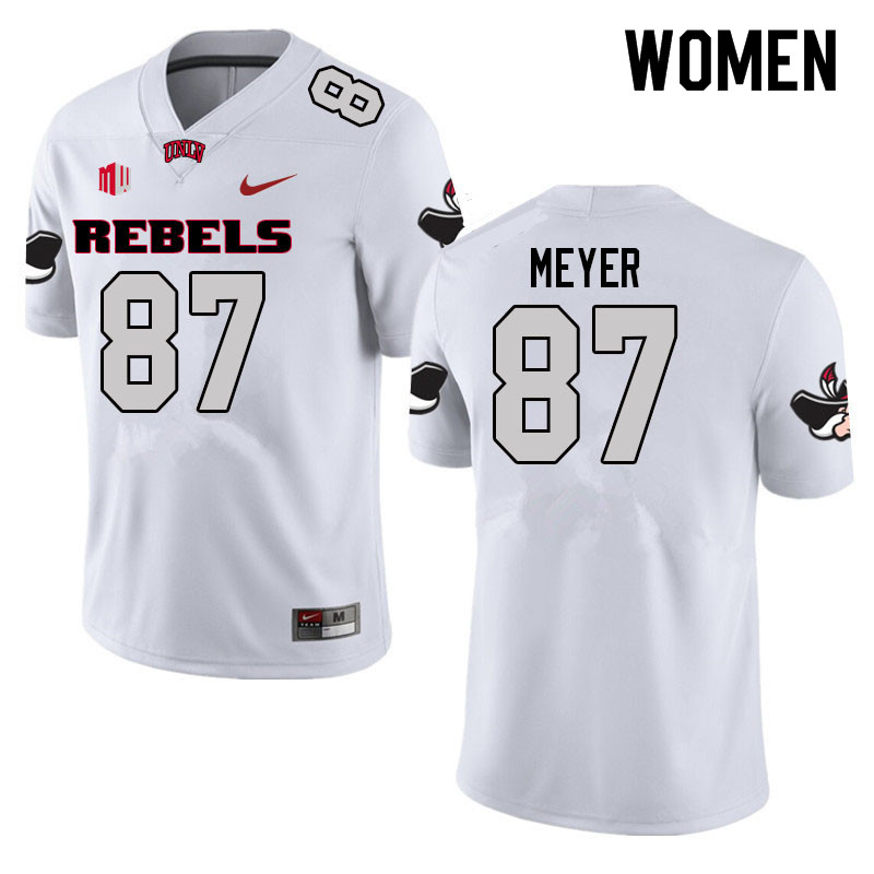 Women #87 Adam Meyer UNLV Rebels College Football Jerseys Sale-White